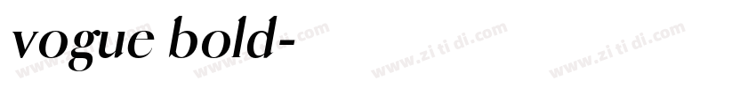 vogue bold字体转换